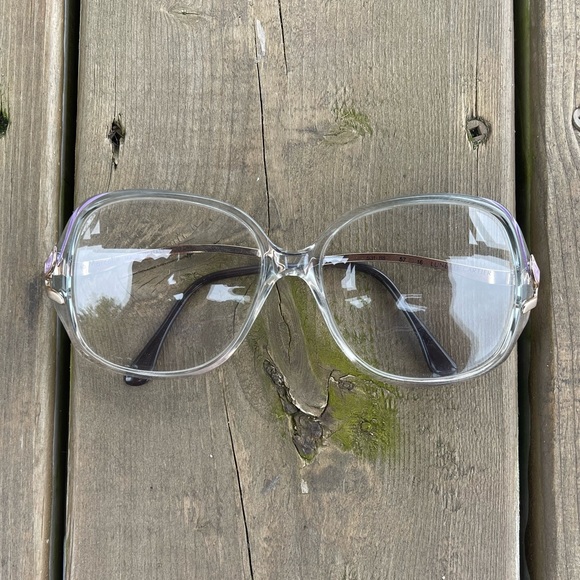 1980s Marcolin Lunette Cartier 531-88 Purple Enamel Rx Glasses Made in Italy - Picture 1 of 15